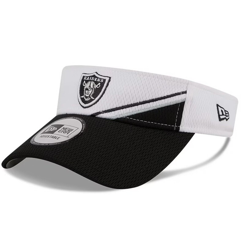 Las Vegas Raiders Men’s New Era White/Black Sideline Adjustable Visor