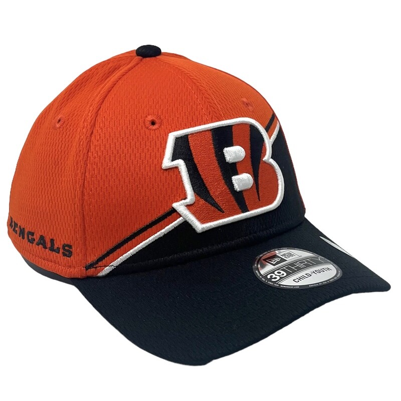 Cincinnati Bengals Child-Youth New Era Black/Orange 2023 Training Camp 39Thirty Hat