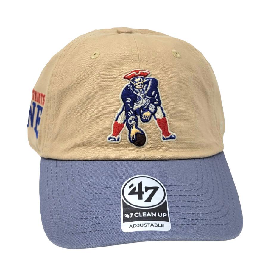 New England Patriots Men’s Khaki Legacy 47 Brand Clean Up Adjustable Hat