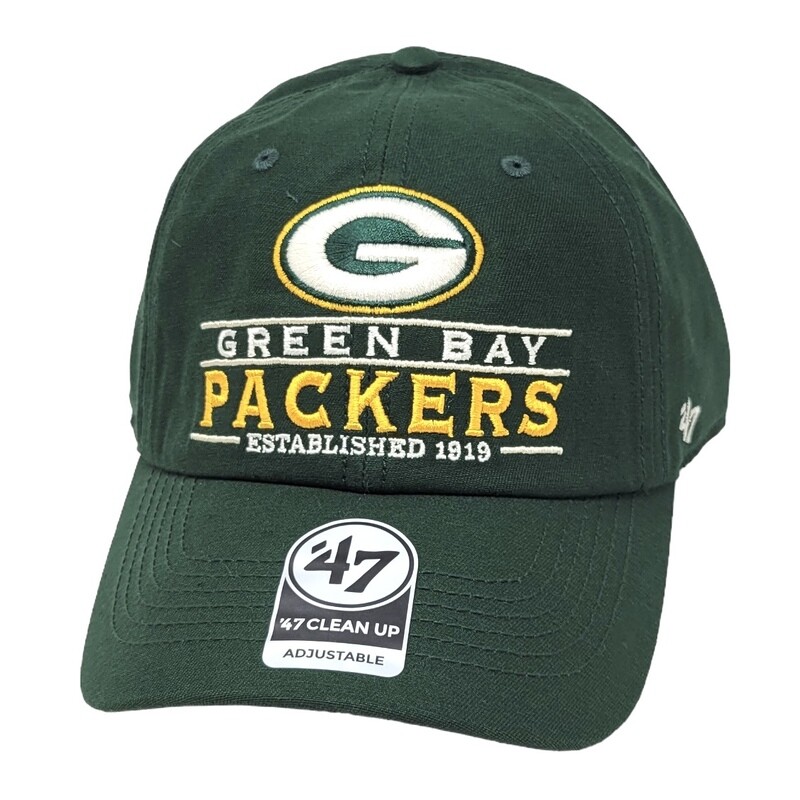 Green Bay Packers Men’s 47 Clean Up Adjustable Hat Green Bay Packers Men’s 47 Clean Up Adjustable Hat
