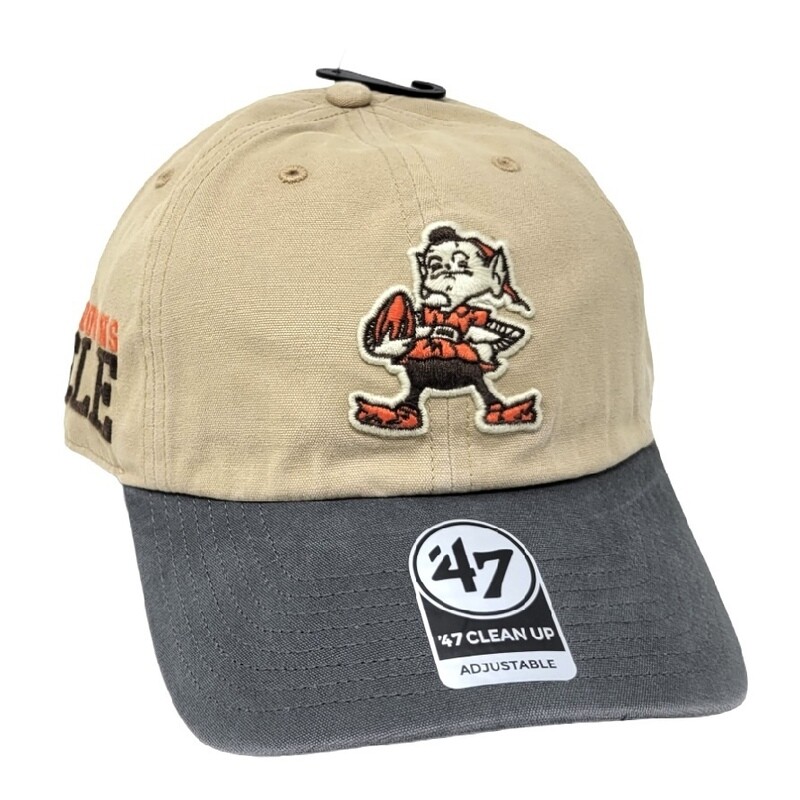 Cleveland Browns Men’s Khaki Legacy 47 Brand Clean Up Adjustable Hat