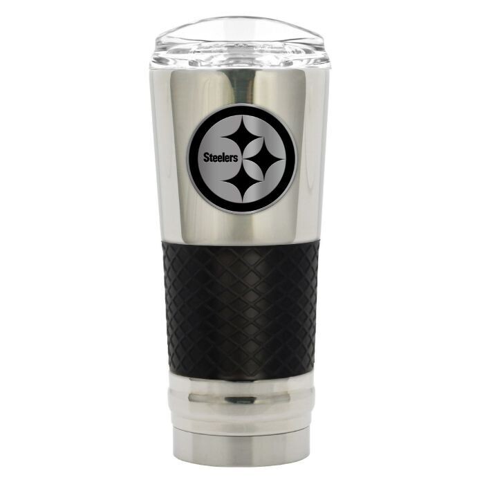 Pittsburgh Steelers Stealth Legacy Chrome 24oz Draft Travel Tumbler