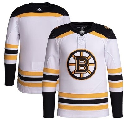Boston Bruins Men's White Adidas Away Jersey