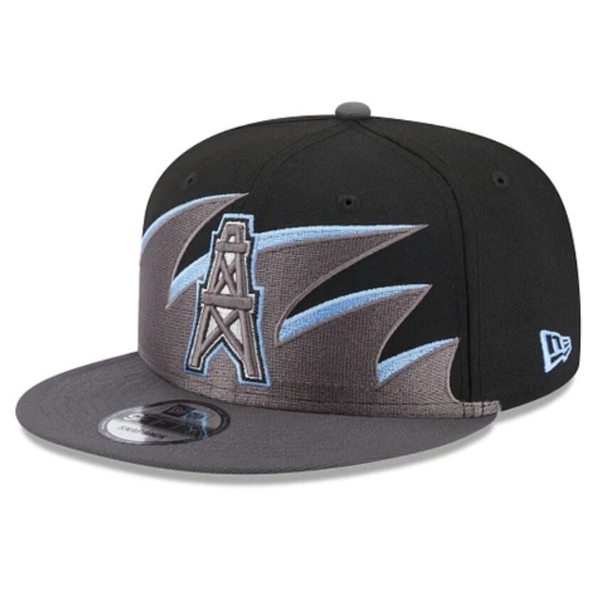 Houston Oilers Men's Black New Era NFL Tidal 9FIFTY Snapback Hat