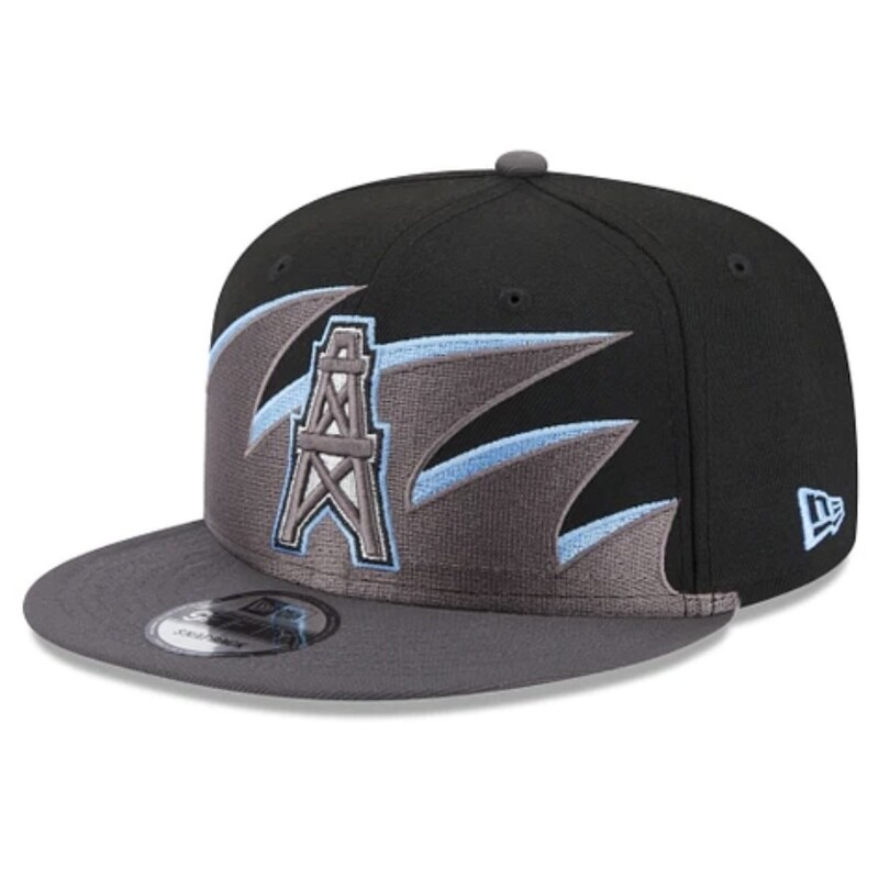 Houston Oilers Men's Black New Era NFL Tidal 9FIFTY Snapback Hat