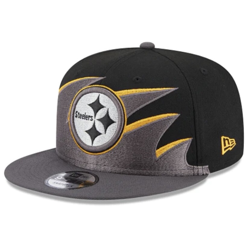 Pittsburgh Steelers Men's Black New Era NFL Tidal 9FIFTY Snapback Hat