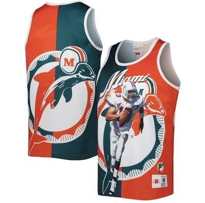 Miami Dolphins Dan Marino Men's Mitchell & Ness Sublimated Player Tank Top