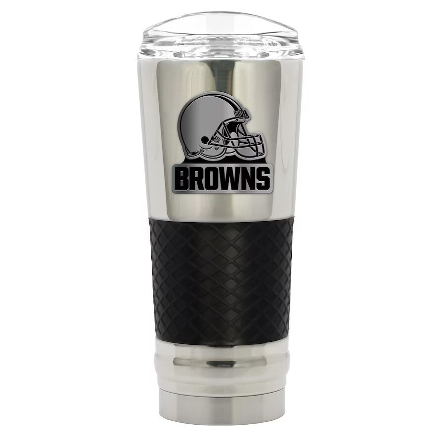Cleveland Browns Stealth Legacy Chrome 24oz Draft Travel Tumbler