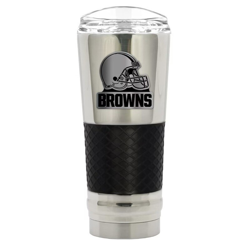 Cleveland Browns Stealth Legacy Chrome 24oz Draft Travel Tumbler