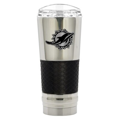 Miami Dolphins Stealth Legacy Chrome 24oz Draft Travel Tumbler Miami Dolphins Stealth Legacy Chrome 24oz Draft Travel Tumbler