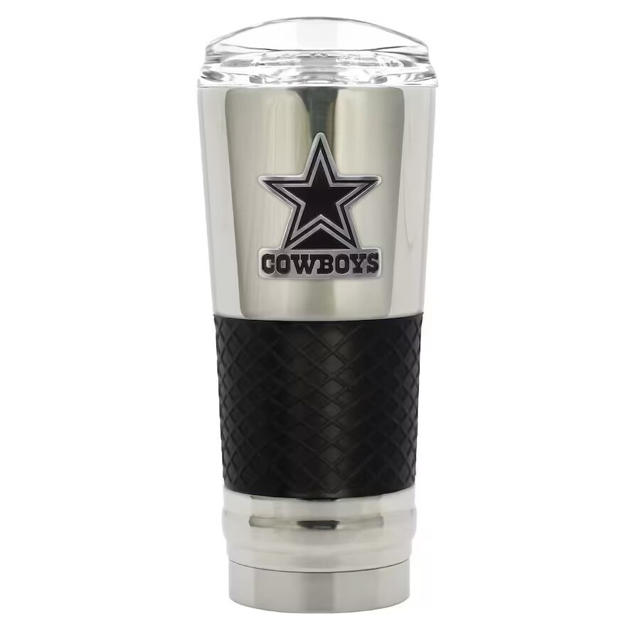 Dallas Cowboys Stealth Legacy Chrome 24oz Draft Travel Tumbler