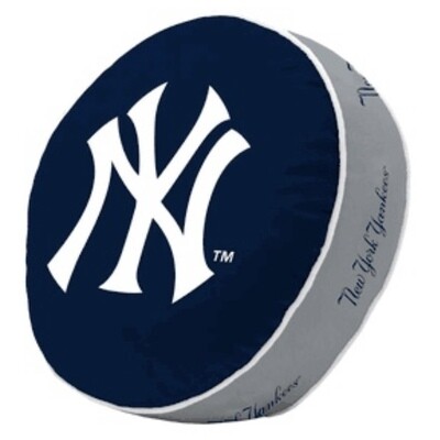 New York Yankees Round Team Puff Pillow New York Yankees Round Team Puff Pillow