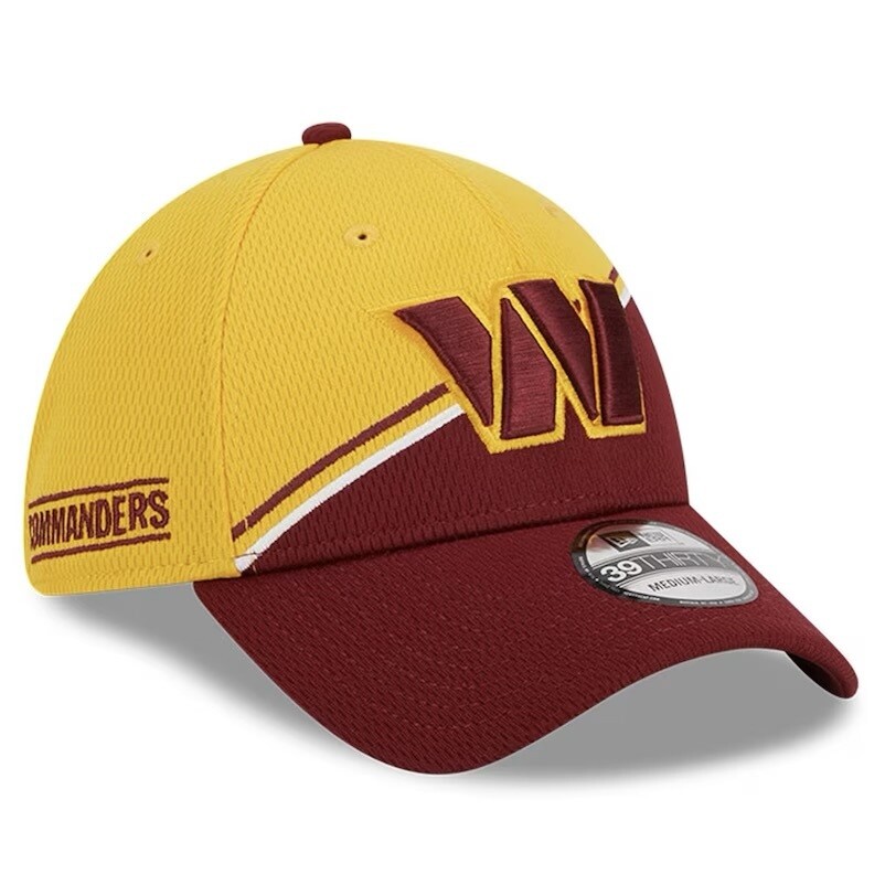 Washington Commanders Men’s New Era Burgundy/Yellow Sideline 39THIRTY Flex Hat