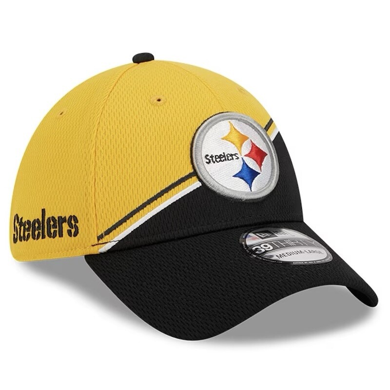 Pittsburgh Steelers Men’s New Era Yellow/Black 2023 Sideline 39THIRTY Flex Hat