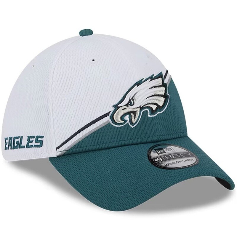 Philadelphia Eagles Men’s New Era Green/White Sideline 39THIRTY Flex Hat