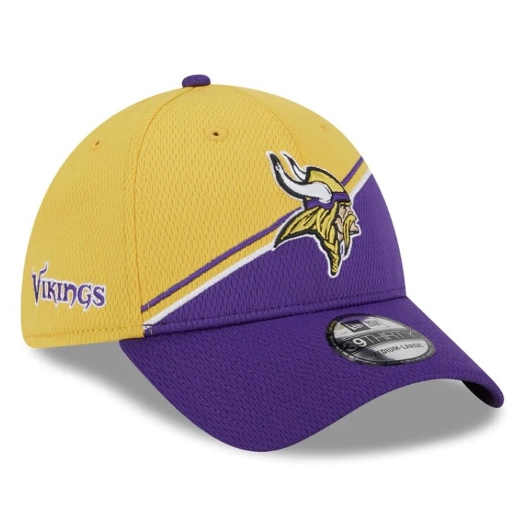 Minnesota Vikings Men’s New Era Purple/Yellow 2023 Sideline 39THIRTY Flex Hat