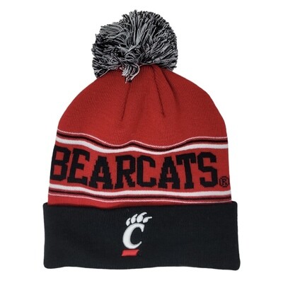 Cincinnati Bearcats Men's Top of the World Cuffed Pom Knit Hat