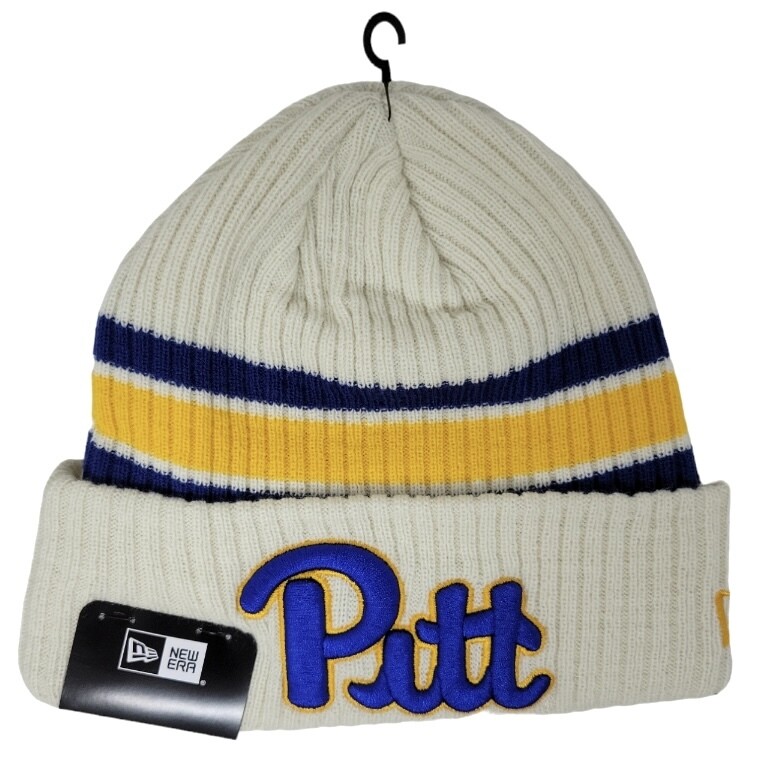 Pitt Panthers Men's New Era Cuffed Pom Knit Hat Pitt Panthers Men's New Era Cuffed Pom Knit Hat