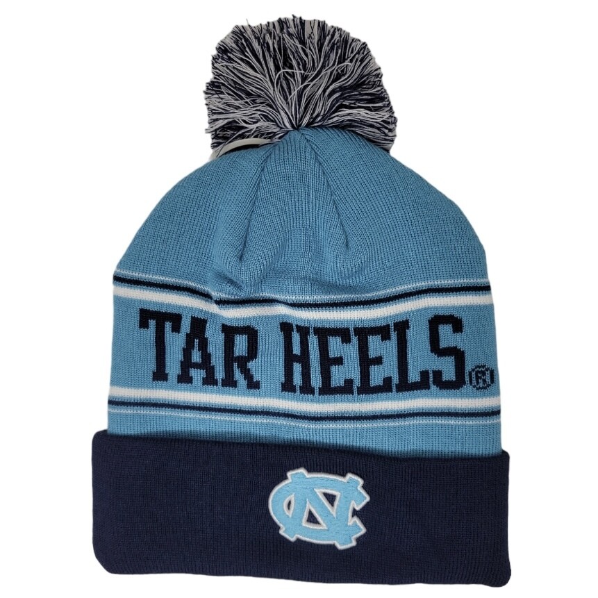 North Carolina Tar Heels Men's Top of the World Cuffed Pom Knit Hat