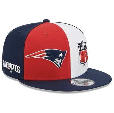New England Patriots Men’s New Era Navy/Red 2023 Sideline 9FIFTY Snapback Hat