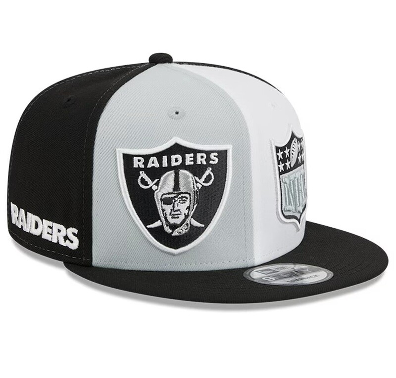 Las Vegas Raiders Men’s New Era Silver/Black 2023 Sideline 9FIFTY Snapback Hat