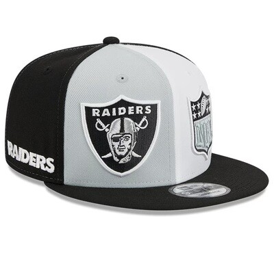 Las Vegas Raiders Men’s New Era Silver/Black 2023 Sideline 9FIFTY Snapback Hat