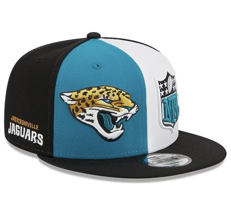 Jacksonville Jaguars Men’s New Era Black/Teal 2023 Sideline 9FIFTY Snapback Hat