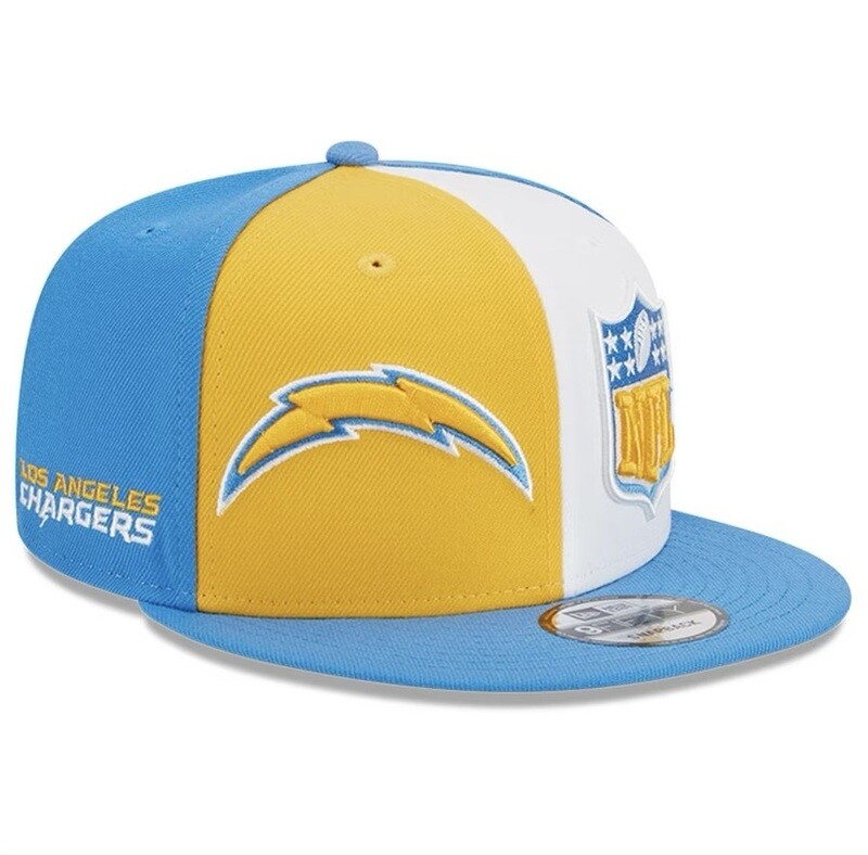 Los Angeles Chargers Men’s New Era Yellow/Powder Blue 2023 Sideline 9FIFTY Snapback Hat