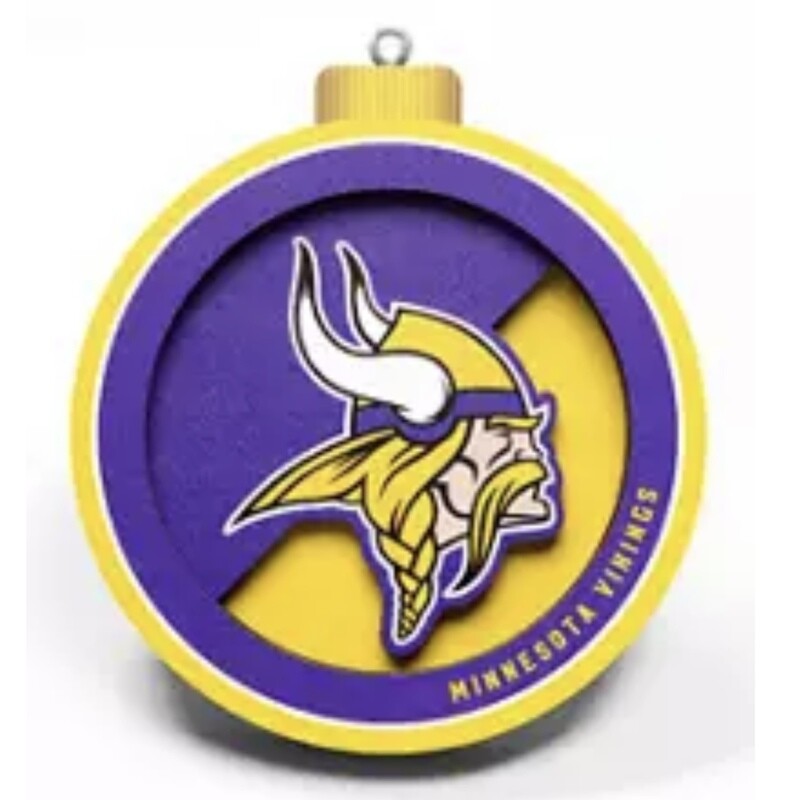 Minnesota Vikings 3D Logo Ornament