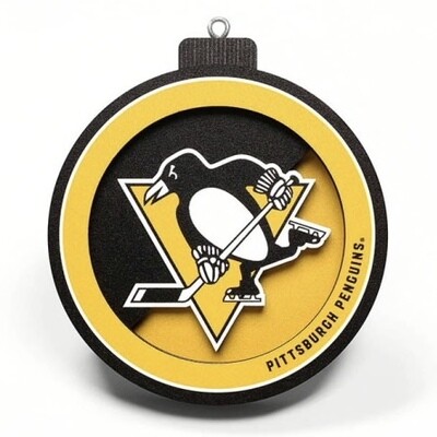 Pittsburgh Penguins 3D Logo Ornament