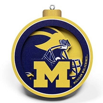 Michigan Wolverines 3D Logo Ornament