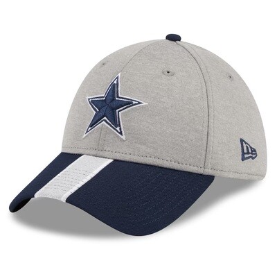 Dallas Cowboys Men’s New Era Heather Silver Stripe 39THIRTY Flex Hat