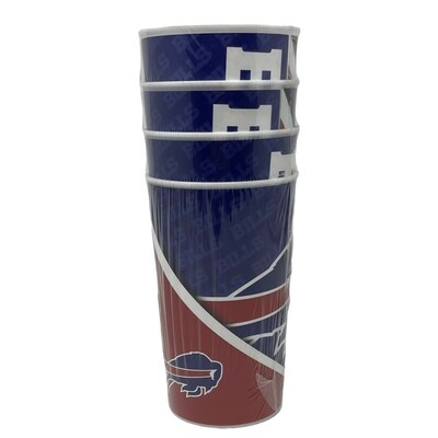 Buffalo Bills 22oz Plastic Logo Cup Set