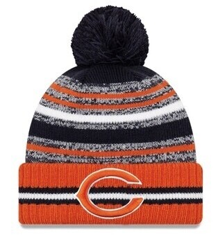 Chicago Bears Men's New Era Sport Cuffed Pom Knit Hat