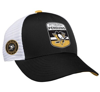 Pittsburgh Penguins Youth 2023 NHL Draft On Stage Trucker Snapback Hat