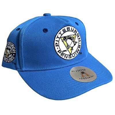 Pittsburgh Penguins Youth Blue Vintage Hockey Snapback Hat