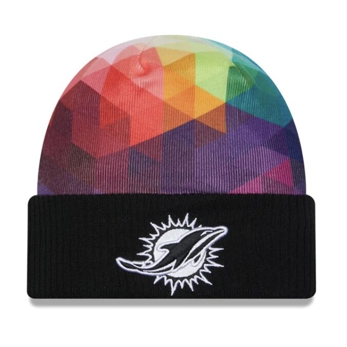 Miami Dolphins Men’s 2023 NFL Crucial Catch Cuffed Knit Hat
