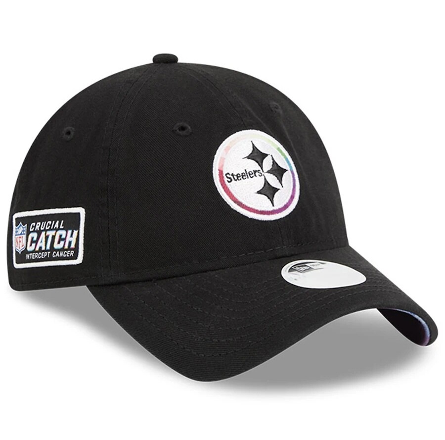 Pittsburgh Steelers Women’s New Era Black 2023 NFL Crucial Catch 9TWENTY Adjustable Hat
