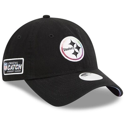 Pittsburgh Steelers Women’s New Era Black 2023 NFL Crucial Catch 9TWENTY Adjustable Hat
