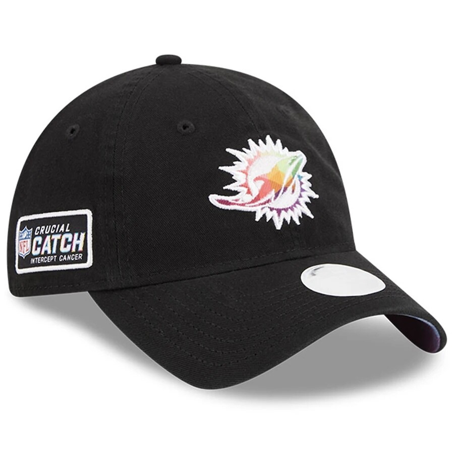Miami Dolphins Women’s New Era Black 2023 NFL Crucial Catch 9TWENTY Adjustable Hat
