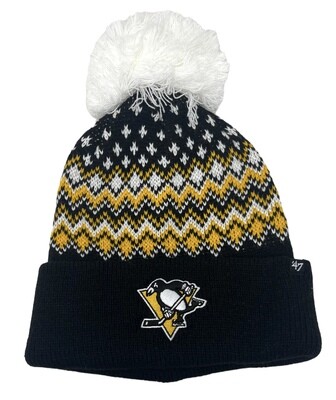 Pittsburgh Penguins Women’s 47 Brand Cuff Pom Knit Hat