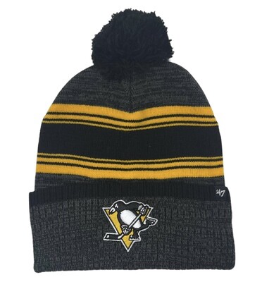 Pittsburgh Penguins Men’s Fade 47 Brand Cuffed Pom Knit Hat Pittsburgh Penguins Men’s Fade 47 Brand Cuffed Pom Knit Hat