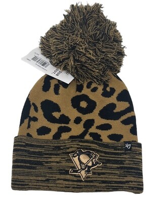 Pittsburgh Penguins Women’s Camel 47 Brand Cuff Pom Knit Hat