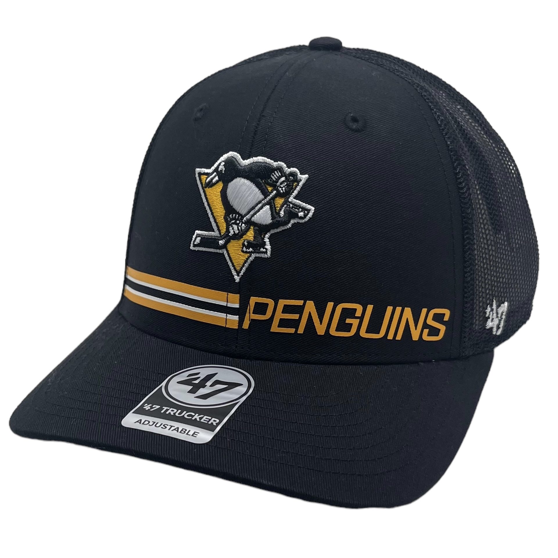 Pittsburgh Penguins 47 Brand Tri-Tone Privateer Closer Mesh