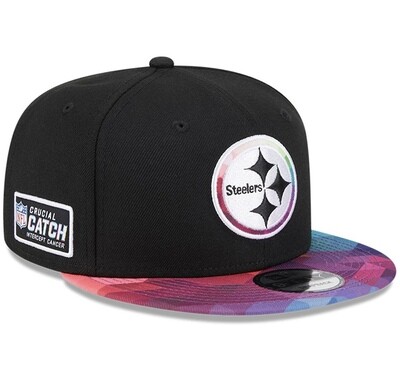 Pittsburgh Steelers Men’s New Era Black 2023 NFL Crucial Catch 9FIFTY Snapback Hat