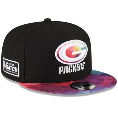 Green Bay Packers Men’s New Era Black 2023 NFL Crucial Catch 9FIFTY Snapback Hat