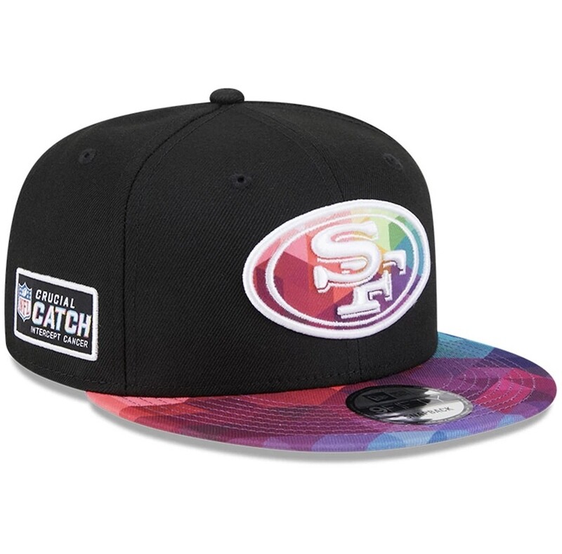 San Francisco 49ers Men’s New Era Black 2023 NFL Crucial Catch 9FIFTY Snapback Hat