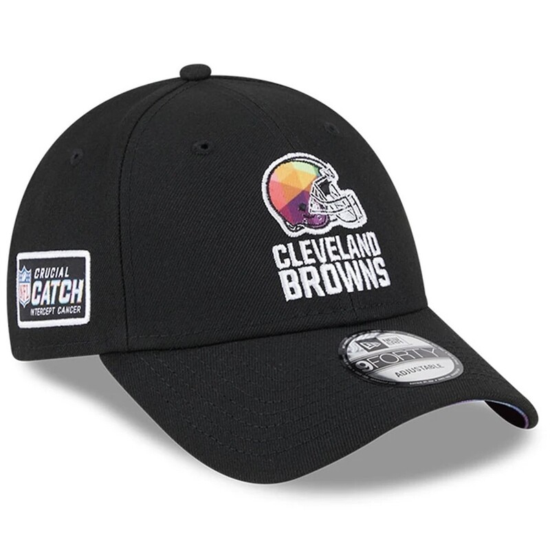 Cleveland Browns Men's New Era Black 2023 Crucial Catch 9FORTY Snapback Hat