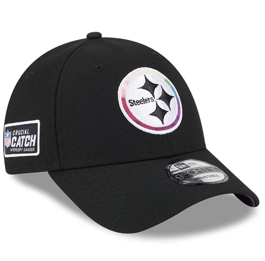 Pittsburgh Steelers Men's New Era Black 2023 Crucial Catch 9FORTY Snapback Hat