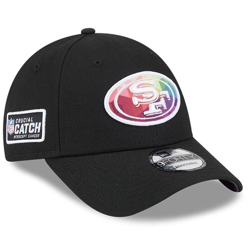 San Francisco 49ers Men's New Era Black 2023 Crucial Catch 9FORTY Snapback Hat
